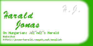 harald jonas business card